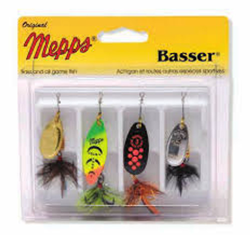 Mepps 4-K2D-ASST Dressed Basser Kit, 4 Pc