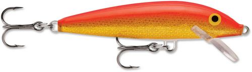 Rapala Original Floating Lure, 2 3/4", 1/8 oz, Gold Fluorescent Red