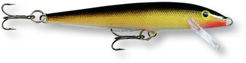 Rapala F09G Original Floating Lure, 3 1/2", 3/16 oz, Gold