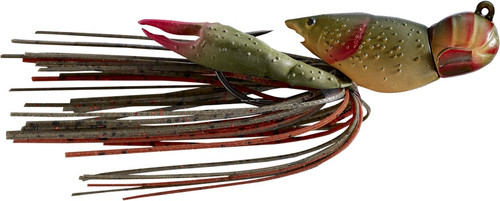 LiveTarget Crawfish Hollow Body Jig 2", 3/4 oz, Brown/Red