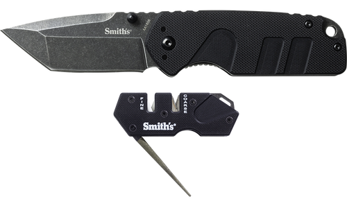 Smith's Campaign Folding Knife & PP1 Tactical Mini Combo, Blk