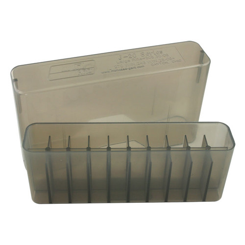 MTM 20 Round Slip-Top Rifle Ammo Box, 30-06, Clear Smoke