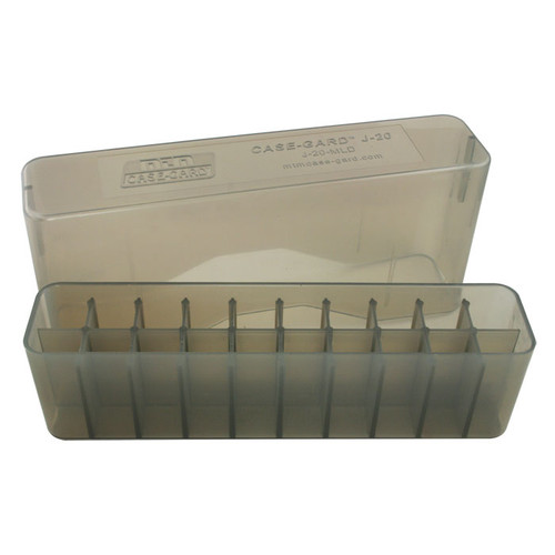 MTM 20 Round Slip-Top Rifle Ammo Box, 7mm WSM, Clear Smoke