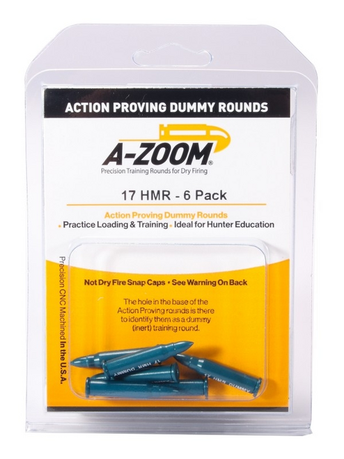 A-Zoom 17 HMR Dummy Rounds, 6 Pack