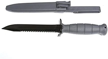 Glock Field Knife 6.5" Carbon Steel, Saw, w/Sheath, Grey