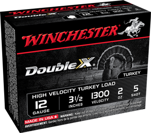Winchester Double X 12 Ga, 3.5", 2 Oz, #5 HV Turkey Load, 10 Rds