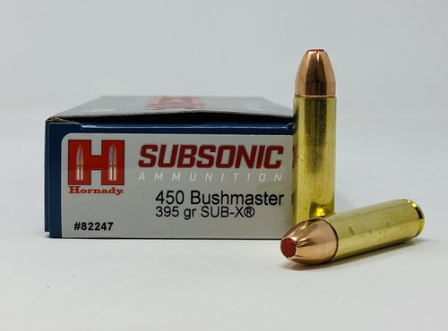 Hornady Subsonic .450 Bushmaster, 395 Gr, Sub-X, 20 Rds