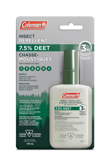 Coleman 7.5% Deet Insect Repellent, Liquid, 100 mL