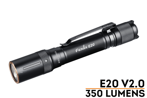Fenix E20 V2.0 EDC Flashlight, 350 Lumens