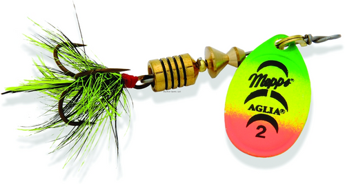 Mepps Aglia In-Line Spinner, Dressed, #2, 1/6 Oz, Firetiger