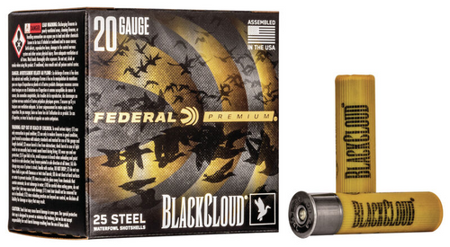 Federal BlackCloud Steel 20 Ga, 3", 1 Oz #3, 25 Rds