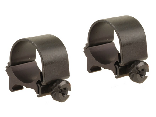 Weaver Detachable Top Mount Rings, 1", High, Matte Blk