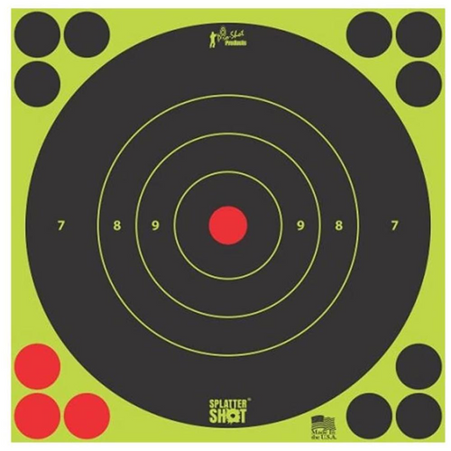 Pro-Shot Splatter Shot 8" Green Bullseye, 6 Pk