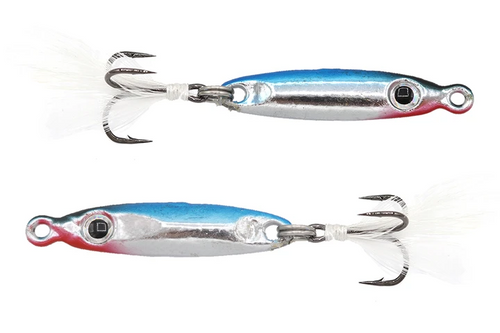 Eurotackle T-Flasher Jigging Spoon, 5/8 Oz, 2.5", Blue Chrome