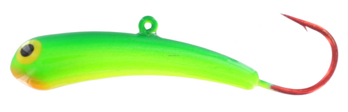 Magz Mfg  Boyz Jigging Lure, 1 1/4", 3/16 Oz, Chartreuse/ Flo Yellow