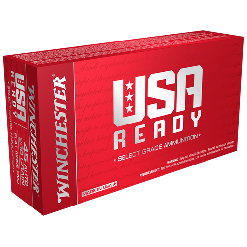 Winchester USA Ready 45 ACP, 230 Grain FMJ FN, 50 Rds