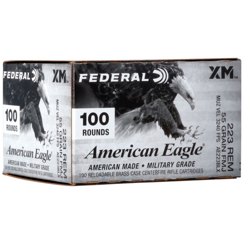 American Eagle XM 223 Rem 55gr FMJ-BT, 100 Rds