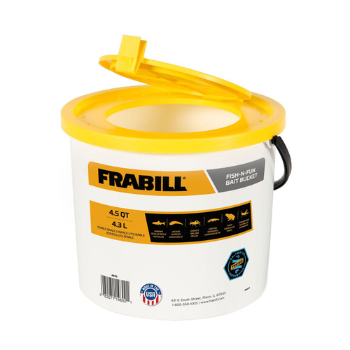 Frabill Fish-N-Fun, 4.5 Qt  Bait Bucket