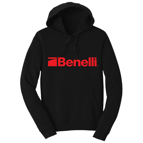 Benelli Hoodie, Black W Red Writing, Size Large