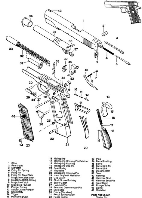 1911 Hammer Strut Pin