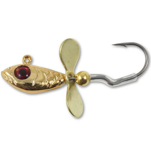 Northland Whistler Jig, #2/0 Hook, 1/8 oz, Gold, 2 Pc