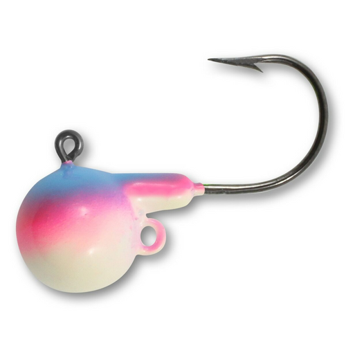 Northland Fire-Ball Jig, #2/0 Hook, 3/8 oz, Glow Rainbow, 4 Pc
