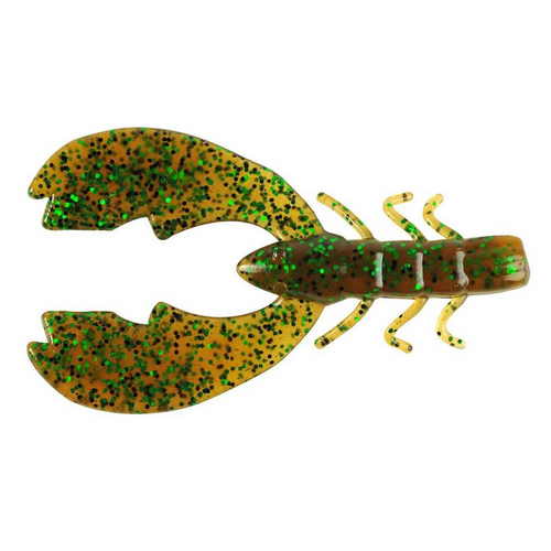 Berkley Powerbait Chigger Craw, 3" Pumpkin Green Fleck