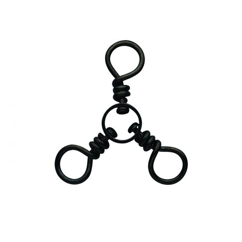 Eagle Claw  3-Way Swivel Black Sz 2 3Pk