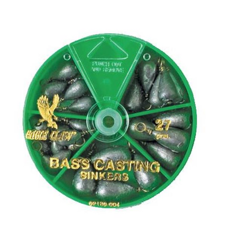 Eagle Claw Bass Cast Sinker Asst 27Pc