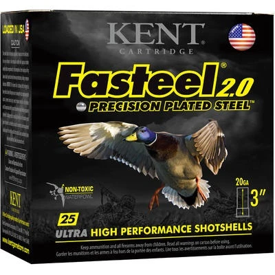 Kent Fasteel 2.0 20 Ga, 3", 7/8 Oz, #3, 25 Rds
