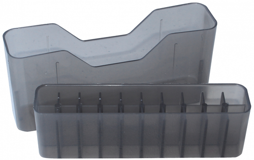 MTM 20 Round Slip-Top Small Rifle Ammo Box, Clear Smoke