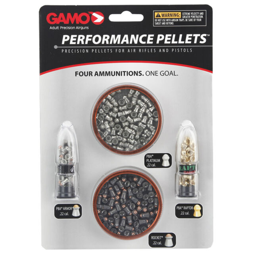 Gamo .22 Cal Performance Pellet Combo Pack, 225 Ct