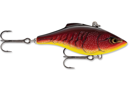 Rapala Rattlin' Lipless Crankbait, 2", 3/8 oz, Redfire Crawdad