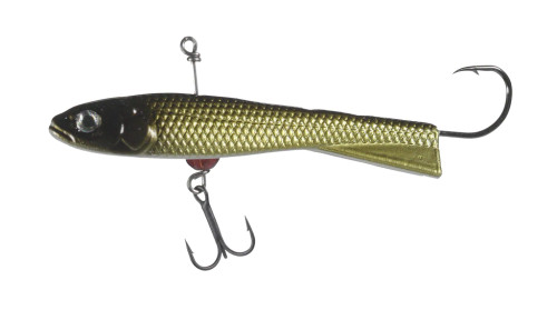 Freedom Turnback Shad Vertical Jigging, 2 1/4", 5/8 oz, Gold Black