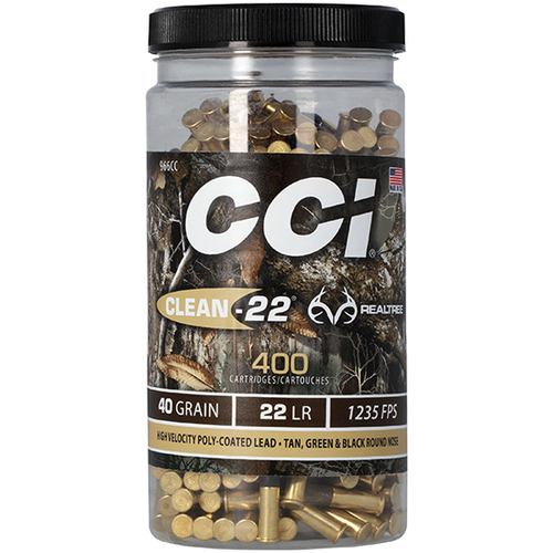 CCI 22LR High Velocity Target Clean-22 Realtree 40 Gr LRN, 400 Rnds