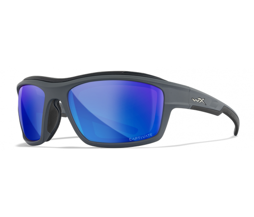 Wiley X Ozone Captivate Polarized Blue Mirror/ Matte Grey