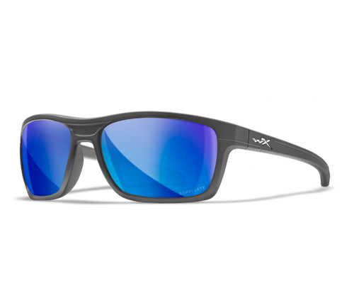 Wiley X Kingpin Cativate Polarized Blue Mirror/ Matte Graphite