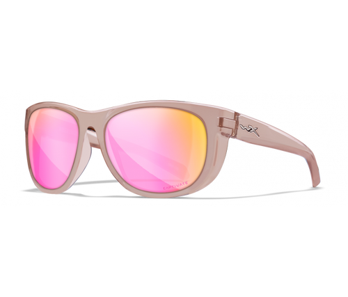 Wiley X Weekender Captivate Polarized Rose Gold Mirror/ Crystal Blush Frame