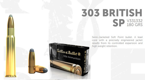 Sellier & Bellot 303 British SP 180 Gr, 20 Rounds