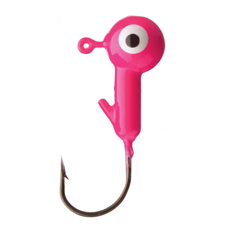 Eagle Claw 1/8 oz Ball Head Jig 1/0 Size Hook, Pink, 10 Pk