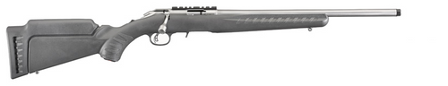 Ruger American Rimfire .22 LR, 18" Threaded Stainless Barrel, Black Synthetic