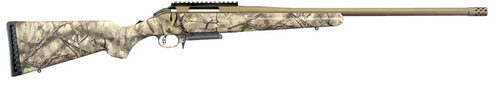 Ruger American 7mm-08 Rem, 22" Burnt Bronze Threaded Barrel, GoWild Camo Stock