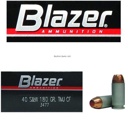 CCI 40 S&W Blazer Clean-Fire 180 Gr TMJ, 50 Rnds