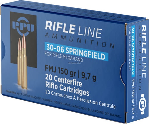 PPU 30-06 Sprg M1 Garand, 150 Gr, FMJ, 20 Rnds