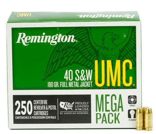 Remington UMC Mega Pack, 40 S&W MC 180Gr, 250 Rounds