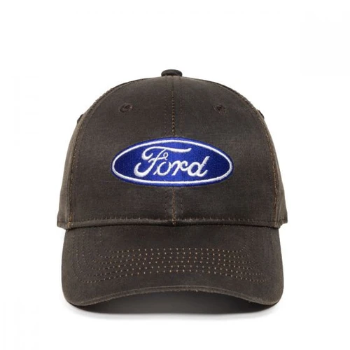 Ford Logo Structured Pre-Curved 6PNL Cap, Dark Brown