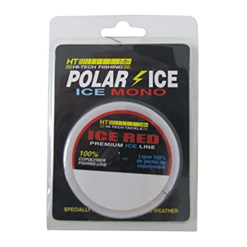 HT Ice Red Fishing Line 2LB Test, 110 Yards Per Spool