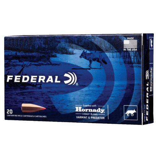 Federal Varmint and Predator 223 Rem 53 Gr Hornady V-Max, 20 Rnds