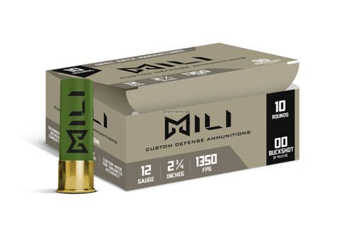 MILI M12-00-BUCK Buckshot 12 GA, 2-3/4", 00-Buck, 10 Rnds