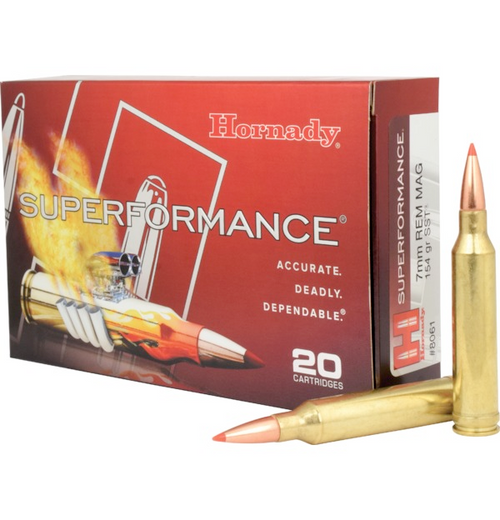 Hornady Superformance Rifle Ammo 7mm MAG, SST, 154 Grains, 3100 fps, 20 Rnds